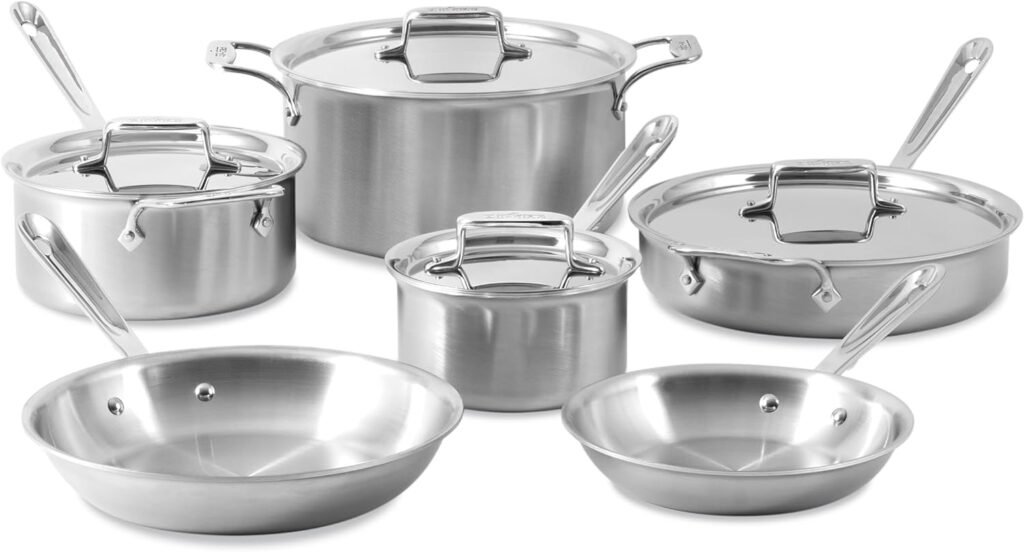 All-Clad D5 Stainless Brush 5-Ply Bonded Cookware Set